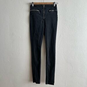 Reformation Black Niki Skinny Jeans in Argentine Wash Size 24 Luxury Bikercore